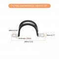Uxcell 16pcs 40mm 1-9 16 Cable Clamp Rubber Pipe Strap Cushioned 304 Stainless Steel Hose U Shape Metal Tube Holder For Wire