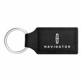 Ipick Image Compatible With Lincoln Navigator Rectangular Black Leatherette Key Chain