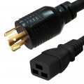 Nema L6-30p To C19 Power Cord 20a 250v 12 Awg Iron Box Part Ibx-4943 15 Ft 