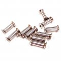 10pcs Knife Handle Bolt Rivets Scale Screw Fastener Nut Flat Hex Head Silver