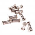 10pcs Knife Handle Bolt Rivets Scale Screw Fastener Nut Flat Hex Head Silver