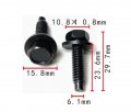 Autobahn88 Hex Head Sems 1 4 -20 X With Dog Point Compatible Chrysler Oem Pack Of 10
