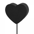 Ygmoner Black Heart Antenna Balls Foam Car Topper For Vehicles Truck Or Suv Black 
