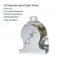 Uxcell 71mm Single Pulley Block Iron Hanging Wire Towing Wheel Cable Rope Runner Roller In Zinc Plated