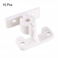 Uxcell Furniture Cabinet Door Plastic Friction Catch Non-adjustable Abs White 10pcs