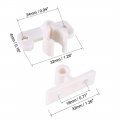Uxcell Furniture Cabinet Door Plastic Friction Catch Non-adjustable Abs White 10pcs