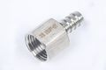 Ltwfitting Bar Production Stainless Steel 316 Barb Fitting Coupler 3 8 Hose Id X 1 2 Female Npt Air Fuel Water Pack Of 5 