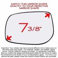 Driver Left Side Mirror Glass Assembly With Plastic Back Plate Non-heated For 2009-2013 Toyota Corolla Matrix