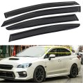 Black Side Window Visor Vent Rain Guard Deflector Replacement For 2015-2019 Subaru Wrx Sti Jdm Style 
