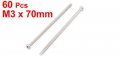 Uxcell M3 X 70mm 304 Stainless Steel Phillips Pan Head Screws Bolt 60pcs