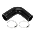 1 Set 35mm 38 -38mm 5 Id 102mm 4 02 Length 90 Degrees Black Car Silicone Hose With Clamps Coolant Universal 