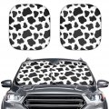 Doojoayie Black And White Cow Print Windshield Sun Shade Universal Fit Carshade-keep Your Vehicle Cool Uv Sun Heat Reflector 28 