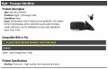 Right Passenger Side Power Mirror Textured With Turn Signal Heated Glass And Puddle Lampout Tow Auto Dimming Memory Compatible