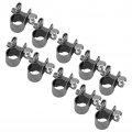 10pcs All Stainless Steel Mini Fuel Line Pipe Hose Clamp Clip 6mm-20mm Optional Size 6-8mm 