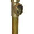 Lasco 03-4021 1-1 2-inch Rough Brass Slip Joint End Outlet Baffle Tee With Threaded Tailpiece Nuts And Washers 
