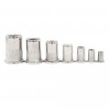 Idomin 50-100pcs Stainless Steel Rivet Nut M3 M4 M5 M6 M8 M10 M12 Flat Head Round Body Knurled Ss304 Rivnut Cap Threaded