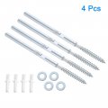 Uxcell 4 Pcs Floating Shelf Brackets Metal Hidden Support 8 X 100mm Invisible With Screws For Wood Shelves