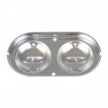 Master Cylinder Cover With Bails Kit For Corvette 1967 1982 Chrome Replacement 3 75 In X 6 25 Size 