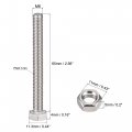 Uxcell M6 X 65mm Hex Head Screws Bolts Nuts Flat Lock Washers Kits 304 Stainless Steel Fully Thread Hexagon 10 Sets
