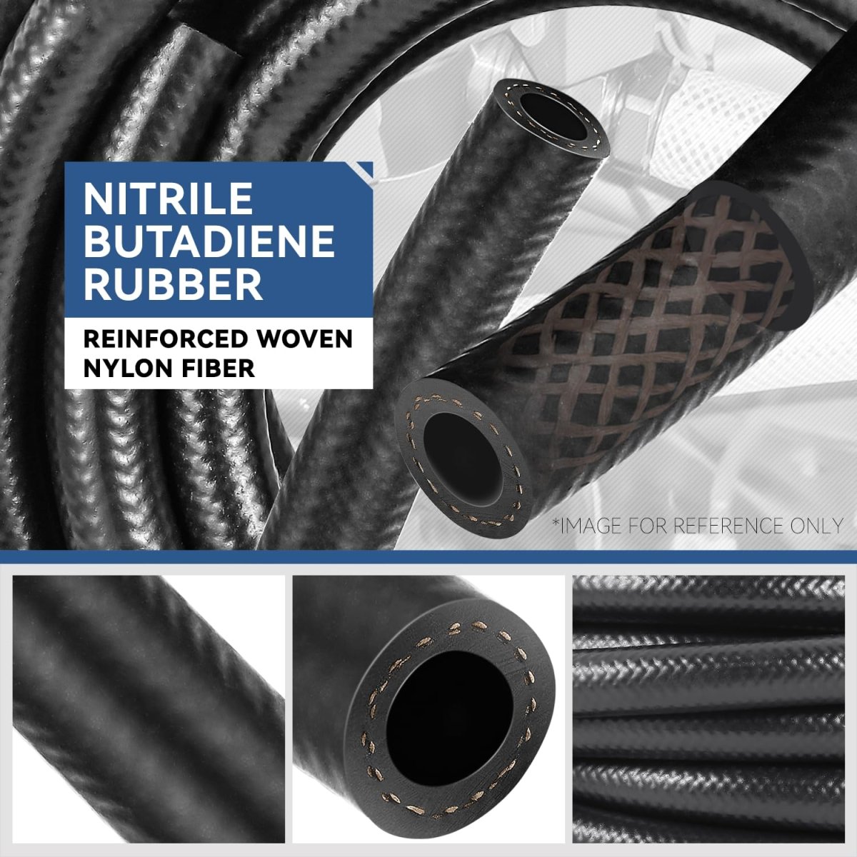 3an An 3 16 In Id Push Lock Fuel Line Hose 5ft Black Nbr Rubber For Gasoline Engine Oil System 300psi Max Pressure Universal