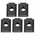 Qiilu 5 Pack Iron T-slot Nuts Ideal T Slot Nut For Tacoma Truck Bed Deck Rails