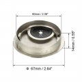 Uxcell Cable Hole Cover 2-3 8 Zinc Alloy Desk Wire Cord Grommets For Office Pc Organizer 4pcs Drawing Silver