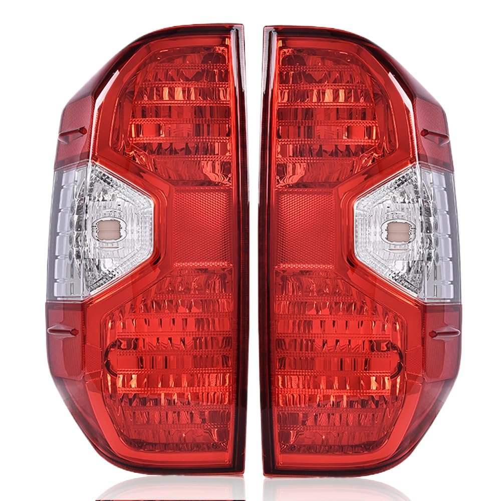 Tail Lights Assembly For Toyota Tundra 2014 2015 2016 2017 2018 2019 2020 2021 Left Right Brake Lamps Red Lens Chrome Housing