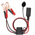 Vemote 5ft 16awg 12v 24v Extension Cord Plug Socket Adapter With Battery Clamps Clip-on Car Cigarette Lighter Cable 15a Fuse 