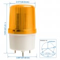 Baomain Revolving Warning Light With Buzzer 3w Lte-5106j Led Yellow Indicator Rotating Signal Lamp Ip55 Yellow Ac220v