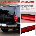 Auto Dynasty High Mount 3d Led Bar 3rd Third Tail Brake Light Rear Stop Lamp For Ford Expedition 97-02 Chrome Housing Red Lens