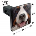 Bernese Mountain Dog Face Closeup Tow Trailer Hitch Cover Plug Insert