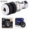 Qii Lu Tire Valve Stems 50pcs Universal Motorcycle Bicycle Auto Tubeless Vacuum Nozzle