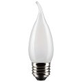 Satco S21853 5 Watt Ca10 Led Bulb Frosted Medium Base 2700k 500 Lumens 120 Volt 2-pack 