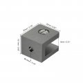 Uxcell Glass Shelf Clamp 2pcs Brass For 5-8mm Thick Adjustable Bracket Support Holder Black