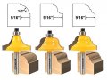 Yonico Router Bits Set Edge Forming 3 Bit 9 16-inch 1 4-inch Shank 13322q