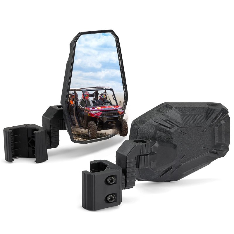 Utv Side Mirrors Rearview For Pro-fit Polaris Ranger General Can-am Defender Maverick Trail 3-axis Rotation Breakaway Rear View