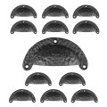 Renovators Supply Manufacturing Cabinet Handles 3 5 In Black Wrought Iron Knobs Drawer Pulls With Mounting Hardware Pack Of 12 