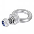 Uxcell Lifting Eye Bolt M6 X 12mm Male Thread With Hex Screw Nut Gasket Flat Washer For Hanging Securing Chain Wire Rope 304