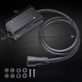 Mictuning 7 Way Plug Inline Trailer Cord With Gang Junction Box Bundle Waterproof 20 Led Tail Lights