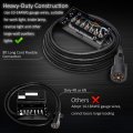 Mictuning 7 Way Plug Inline Trailer Cord With Gang Junction Box Bundle Waterproof 20 Led Tail Lights