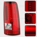 Acanii For 2003-2006 Chevy Silverado 1500 2500 3500 Red Led Tube Tail Lights Brake Lamps Assembly Driver Passenger