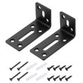 2pcs Adjustable L-shape Corner Brace 40 X 80 35mm L Slotted Joint Right Angle Bracket With Screws For Fixing Furniture Wood 