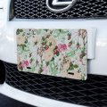 Flowers And Buds Pattern Novelty Metal Vanity Tag License Plate
