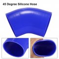 X Autohaux 102mm 4 Id 45 Degree Elbow Silicone Reducer Hose Coupler Intercooler Tube Blue For Car Intake Piping