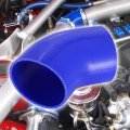 X Autohaux 102mm 4 Id 45 Degree Elbow Silicone Reducer Hose Coupler Intercooler Tube Blue For Car Intake Piping