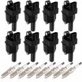 Ignition Coil Coils Iridium Spark Plugs Uf742 2018-2016 For Chevrolet Camaro 2018-2014 Corvette Silverado 1500 2018-2015