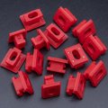 15pcs Interior Dash Trim Clips Grommets For Bmw 51 45 8 266 814 51458266814 E46 E65 E66 E83n Red Nylon Fasteners 