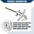Hihaha Universal Garage Door Keyed T-handle Lock Kit With 2 Keys Shed T Handle For Most Brands Of Truck Caps Camper