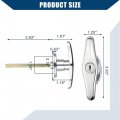 Hihaha Universal Garage Door Keyed T-handle Lock Kit With 2 Keys Shed T Handle For Most Brands Of Truck Caps Camper