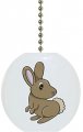 Rabbit Bunny Solid Ceramic Fan Pull 